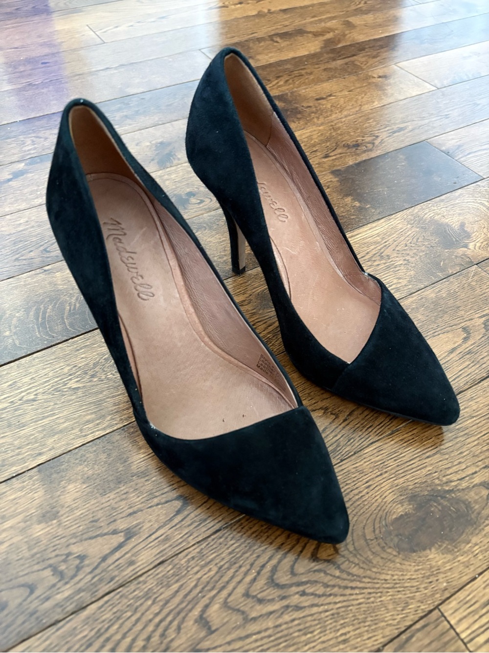 Madewell Black Suede Pointed-Toe Stiletto Casual Pumps Size 7